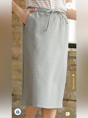 Grey Drawstring Skirt - The Jordan Skirt - Inherit Clothing